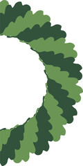 Ligo frame, oak wreath illustration, green oak leaves, ligo, midsummer Vector