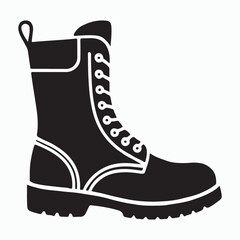 Solid boots icon isolated on white background