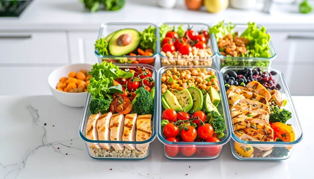 Healthy meal prep containers with various colorful ingredients (1)