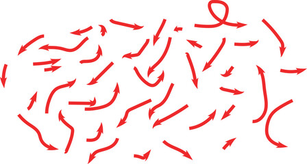 Abstract red arrows background and texture 