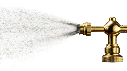 Golden Sprinkler Spray, isolated on transparent background