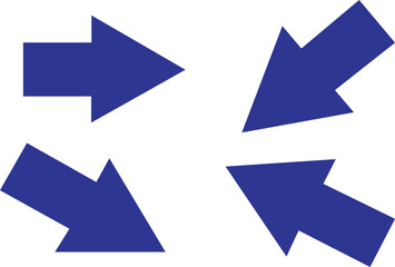 blue arrow icon set circle 