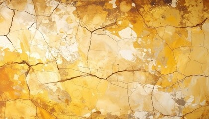 Cracked yellow texture abstract art digital creation warm environment artistic viewpoint textural concept for visual impact