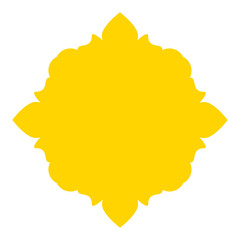Yellow festive background frame element