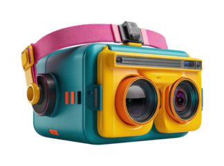 Innovative vr headset design technology showcase digital, isolated on transparent background, png