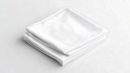 Stacked White Napkins Crisp Clean Linen Napkins for Table Setting and Decor Design