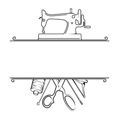 Frame sign banner for sewing with sewing machine