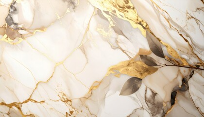 Elegant marble texture with gold accents interior design digital art sophisticated environment close-up view modern aesthetic