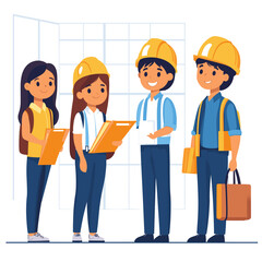 Young Workers Discussing Package Delivery