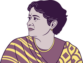 Elegant Beautiful Woman Illustration. Stylish Female Portrait Artwork. Young Woman Fashion Art Design. Beautiful Girl Face Drawing. Modern Woman Beauty Illustration. Feminine Woman Portrait Artwork