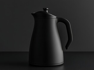 Fototapeta premium Sleek Matte Black Thermal Carafe: Modern Minimalist Kitchen Essential