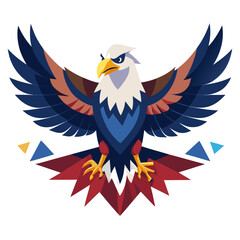 vector illustration of eagle, soaring, abstract