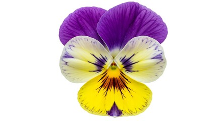 Purple & Gold Pansy Bloom: A Close-Up Study