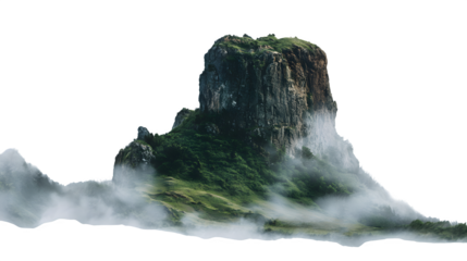 Dramatic Mountain Peak, isolated on transparent background
