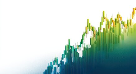 Abstract chart showing upward trend of financial data
