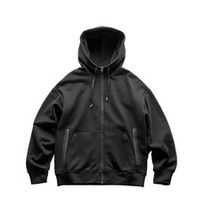 Stylish black hoodie for urban fashion clothing store modern, isolated on transparent background, png