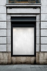 Modern building facade with sleek window design and robust stone and brick exterior showcasing contemporary architecture and urban development in cityscape