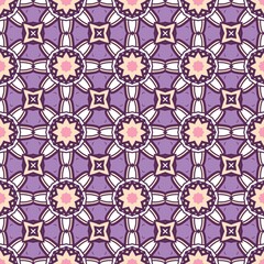Whimsical Lilac Playful Ornaments geometric seamless pattern