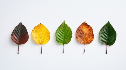 Color gradient of autumn leaves