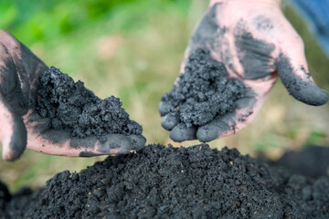 Adding biochar to soil for improving fertility and CO2 reduction. It enhances soil health and promotes sustainable carbon storage. Carbon farming, sustainable farming.