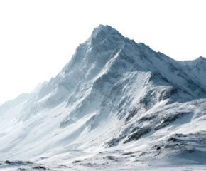 High altitude exploration snow-capped mountains and nature landscapes, isolated on transparent background, png