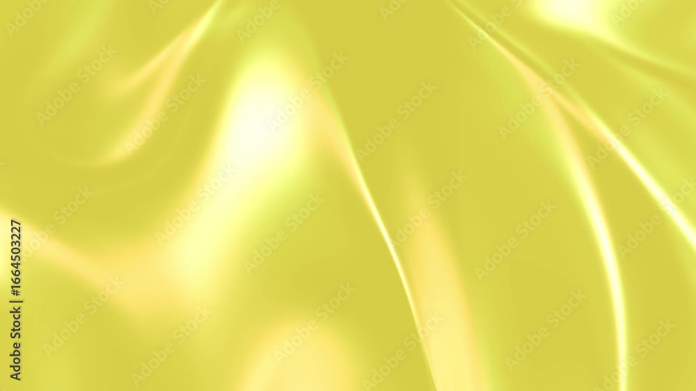 Poster abstract animated background with silk smooth golden yellow gradient and flowing light waves. elegan