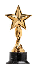 Award ceremony celebrating achievements event hall trophy display, isolated on transparent background, png