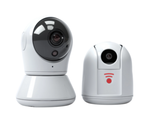 Monitoring technology home office capture security, isolated on transparent background, png