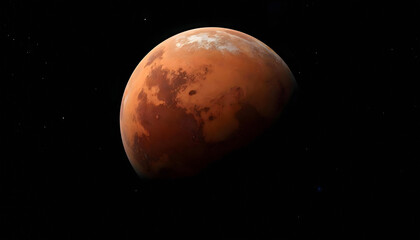 On Mars Image in Space – Red Planet Landscape Background