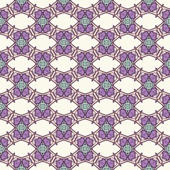 Amethyst Garden Elegant Damask geometric seamless pattern