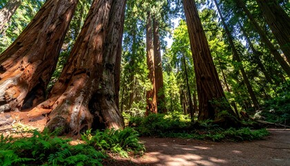 Naklejka premium Old-growth forest scene