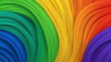 Fototapeta premium A vibrant abstract art piece featuring colorful swirling patterns in shades of green, blue, yellow, orange, and red, creating a dynamic and energetic visual experience.