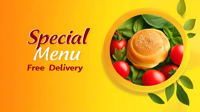 Delicious food special menu with free delivery
