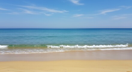 Obraz premium Azure Horizon: Coastal Serenity