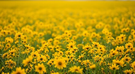 Obraz premium Sun-Kissed Sea of Yellow