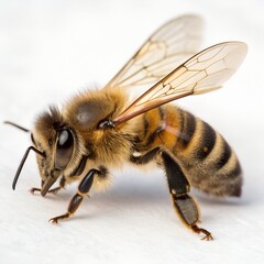bee on white background