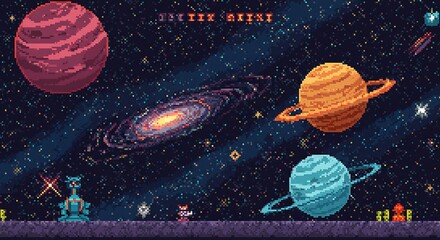 Pixel Galaxy: 8-Bit Cosmic Adventure