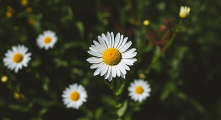 Fototapeta premium Sunlit Daisies: A Field of Innocence