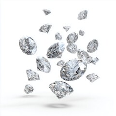 Radiant Diamonds: Exquisite Jewels , isolated on white background png