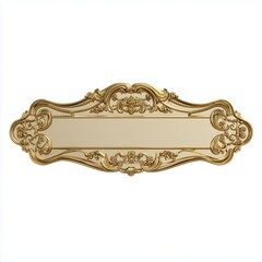 Ornate Gold Decorative Frame Design , isolated on white background png
