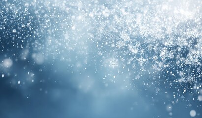 Abstract winter scene with falling snow