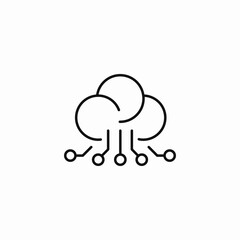 cloud computing technology icon sign vector