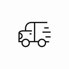 delivery truck fast icon sign vector