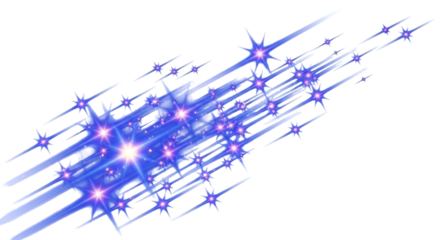 blue stars isolated