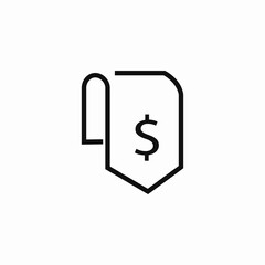 price tag dollar icon sign vector