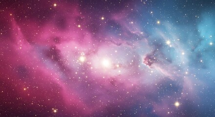 Fototapeta premium Cosmic Dance: Nebula's Hues