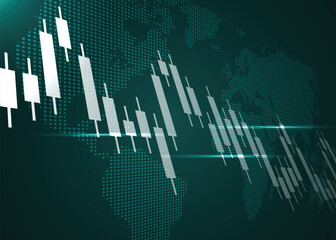 Business investment on dark green background. Business growth competition concept. Vector