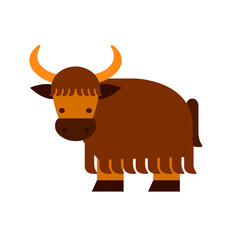 bull on white background