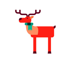 christmas reindeer on a white background