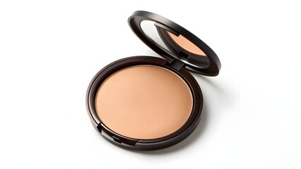 Bronzing Powder Pan Mockup with Warm Glow &ndash; Minimalist Blank Cosmetic Packaging Template for Makeup, Beauty Product Branding, and Professional Skincare Design